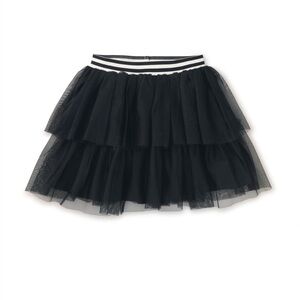 Tea Collection Black Tiered A-Line Skirt
